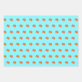 Rood, warm oranje, eenvoudig schoon inpakpapier vel (Voorkant 2)