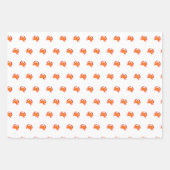 Rood, warm oranje, eenvoudig schoon inpakpapier vel (Voorkant 3)