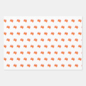 Rood, warm oranje, eenvoudig schoon inpakpapier vel (Voorkant)