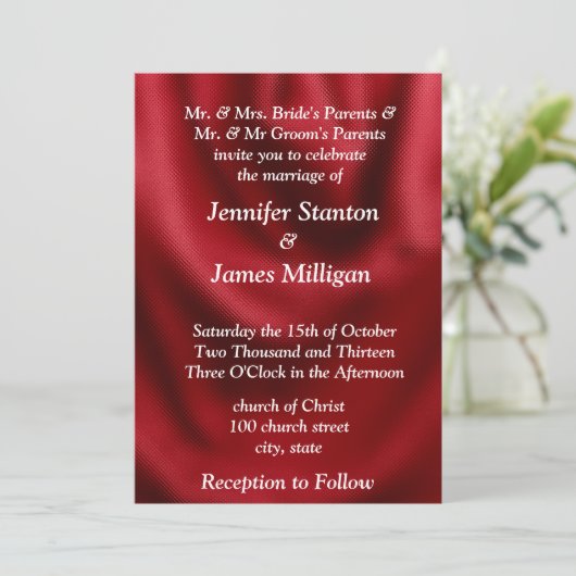 Rood waspatroon kaart (Staand voorkant)