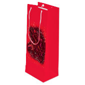 Rood waszak op Sterrennacht Wijn Cadeautas (Achterkant Gekanteld)