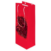 Rood waszak op Sterrennacht Wijn Cadeautas (Voorkant Gekanteld)