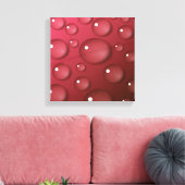Rood Waterdruppelpatroon Canvas Afdruk (Insitu (Woonkamer))