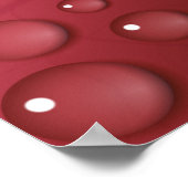 Rood Waterdruppelpatroon Poster (Hoek)