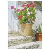 Rood waterverf geranium klembord (Achterkant)