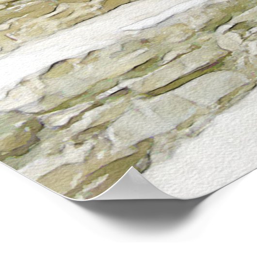 Rood waterverf geranium poster (Hoek)