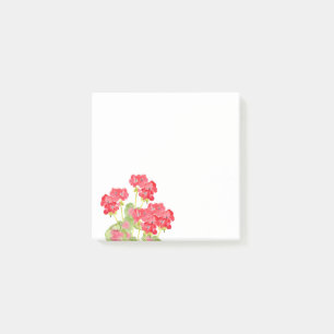 Rood Waterverf Geraniums 2 Post-it® Notes