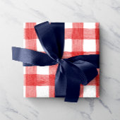Rood Waterverf Gingham-pakpapier Cadeaupapier