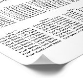 Rood Waterverf Hart. 8-tafel weduwenkaart Poster (Hoek)