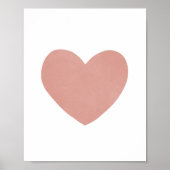 Rood Waterverf Hartzenuwstelsel Poster (Voorkant)