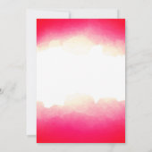 Rood Waterverf High School Class Reunion Sjabloon Kaart (Achterkant)