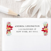 Rood Waterverf kerstfeestdag Etiket (Insitu)