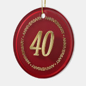 Rood wax zegel ter gelegenheid van 40 jaar keramisch ornament (Links)