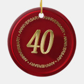 Rood wax zegel ter gelegenheid van 40 jaar keramisch ornament (Achterkant)