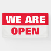Rood we zijn open sjabloon business banner teken (Horizontaal)