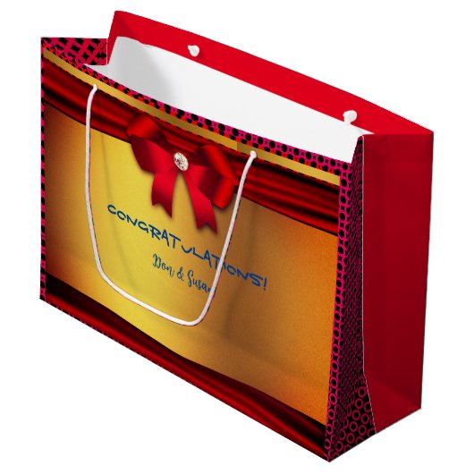 Rood - Weddenschap en meer - Grote cadeautas (Voorkant Gekanteld)