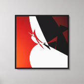 Rood weg canvas afdruk (Voorkant)