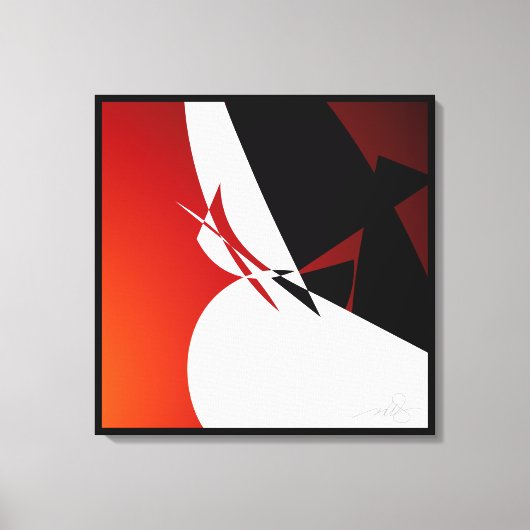 Rood weg canvas afdruk (Voorkant)