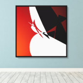 Rood weg canvas afdruk (Insitu (Houten vloer))