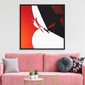 Rood weg canvas afdruk (Insitu (Woonkamer))