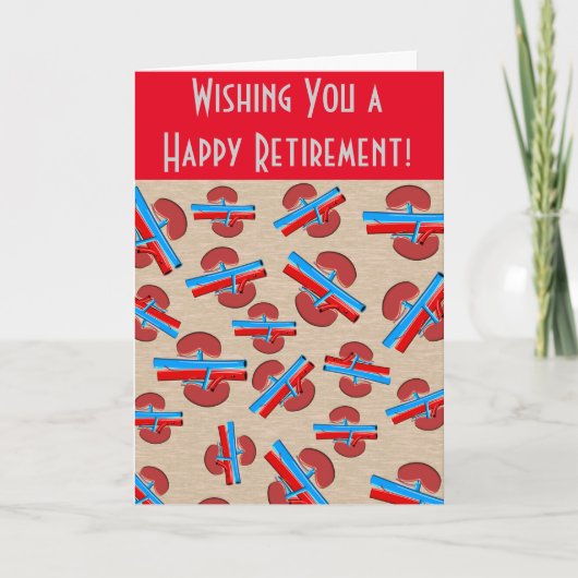 Rood Wenskaart Nephroloog in ruste Kaart (Voorkant)