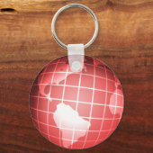 Rood Wereldbol Sleutelhanger (Voorkant)