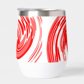 Rood wervelontwerp op Waterfles (Rechts)