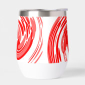 Rood wervelontwerp op Waterfles (Links)