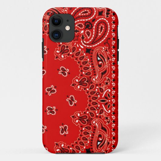 Rood Western bandenscharf Fabric Wrap Case-Mate iPhone Case (Achterkant)