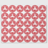 Rood whirling Koi Carp Fish Group Wrapping Paper 1 Cadeaupapier (Vlak)