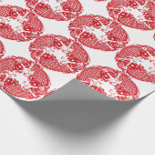 Rood whirling Koi Carp Fish Group Wrapping Paper 1 Cadeaupapier (Hoek)