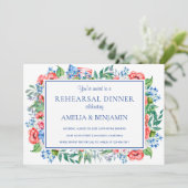 Rood White Blue 4 juli Weddenschappen Rehearsal Di Kaart (Staand voorkant)