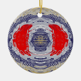 Rood-White-Blue Stretch Memorial Ornament