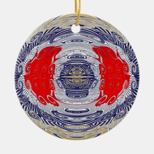 Rood-White-Blue Stretch Memorial Ornament (Voorkant)