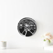 Rood wiel ronde klok (Huis)