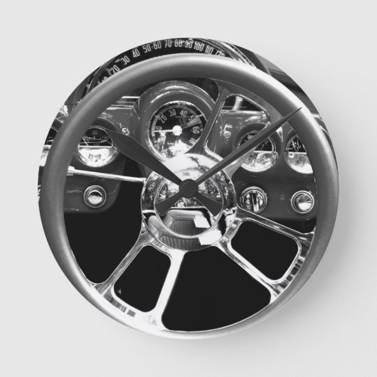 Rood wiel ronde klok (Voorkant)