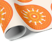 Rood wiel van Dharma (boeddhistische kunst) Cadeaupapier (Rol Hoek)