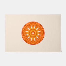 Rood wiel van Dharma (boeddhistische kunst) Deurmat