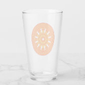 Rood wiel van Dharma (boeddhistische kunst) Glas (Achterkant)