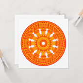 Rood wiel van Dharma (boeddhistische kunst) Kaart (Voorkant / Achterkant in situ)