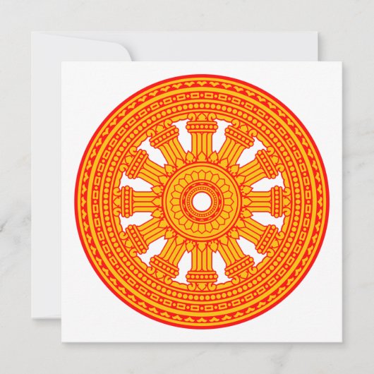 Rood wiel van Dharma (boeddhistische kunst) Kaart (Voorkant)