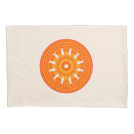 Rood wiel van Dharma (boeddhistische kunst) Kussensloop