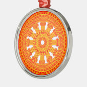 Rood wiel van Dharma (boeddhistische kunst) Metalen Ornament (Links)