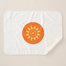 Rood wiel van Dharma (boeddhistische kunst) Sherpa Deken