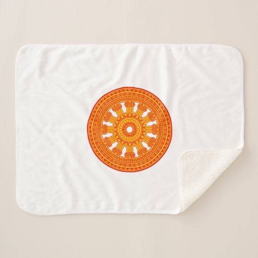 Rood wiel van Dharma (boeddhistische kunst) Sherpa Deken (Voorkant (horizontaal))