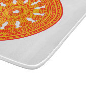 Rood wiel van Dharma (boeddhistische kunst) Snijplank (Hoek)