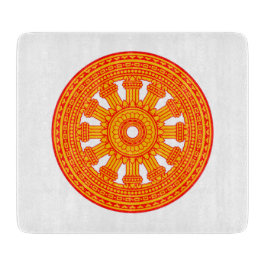 Rood wiel van Dharma (boeddhistische kunst) Snijplank