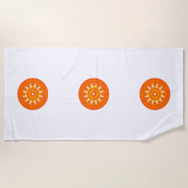 Rood wiel van Dharma (boeddhistische kunst) Strandlaken