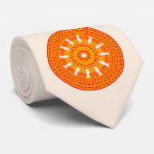 Rood wiel van Dharma (boeddhistische kunst) Stropdas (Opgerold)