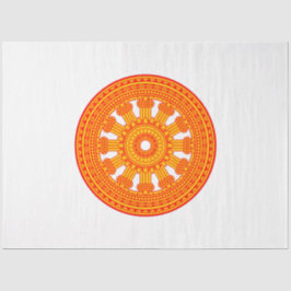 Rood wiel van Dharma (boeddhistische kunst) Tissuepapier